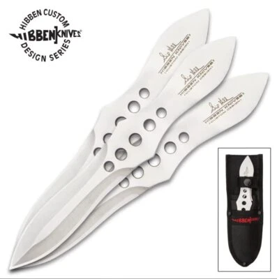 Gil Hibben Throwing Knives Set of 3, 8" Throwing Knives, Stainless Steel - Image 1 of 4