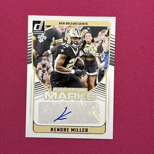 2024 Donruss Football #SMA-KMI Signature Marks Kendre Miller Auto Saints - Picture 1 of 6