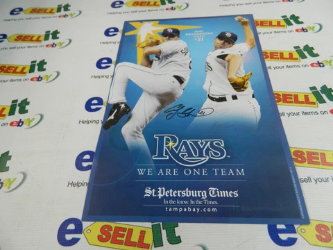 ANDY SONNANSTINE AUTOGRAPHED POSTER TAMPA RAYS Cover