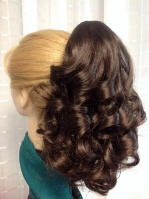 DAWN MONA LISA clip-on UP-DO CURL hairpiece BLACK BROWN BLONDE RED FROSTED GREY - Image 1 of 4