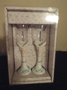Beach Themed Wedding Glasses NIB - Picture 1 of 1
