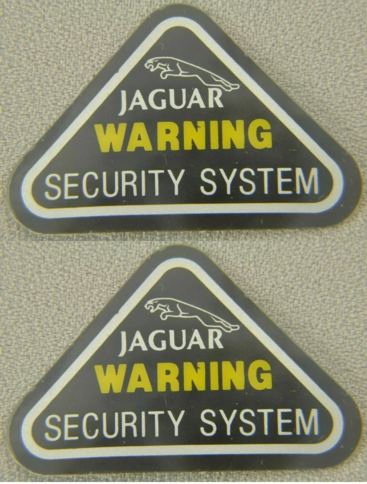 2 etiquetas de sistema de seguridad JAGUAR XJS 94 95 96 nuevas para puerta cristal o ventana  Foto 1 de 1