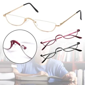 Hinge Half Moon Reading Glasses Eyeglasses Reading Glasses +1.00~+4.0 Diopter - Picture 1 of 13