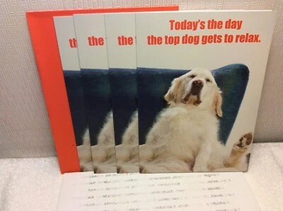 Cartões RSVP Dia dos Pais Novo com Envelopes LOTE 4 "TOP DOG começa a relaxar... - Imagem 1 de 2