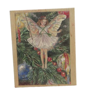 New Rubber Stamp "Stamps Happen" CHRISTMAS TREE Fairy Wood Cicely Mary Barker - Picture 1 of 6
