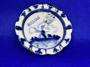 Delft Blue & White 4'' Plate w Shoes Porcelain Holland Excellent Used Condition - Picture 1 of 4