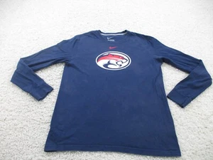 Houston Cougars Shirt Mens Large Blue Nike Long Sleeve Football Center Swoosh - Picture 1 of 15