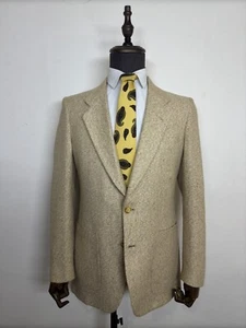 Vintage Pierre Cardin Men Blazer bespoke Classic Single Breasted 2 Button 38R - Picture 1 of 24