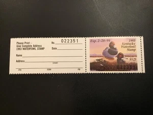 ICOLLECTZONE US 1993 Kentucky KY9 with Tab Duck Stamp  - Picture 1 of 1