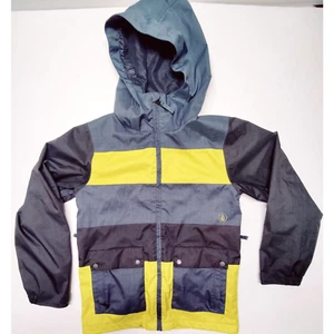 Volcom Boys' Youth Chiefdom Insulated Jacket Gray Yellow Size XL - Picture 1 of 12