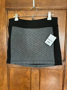 NWT Smartwool Merino Wool Diamond Peak Quilted Skirt Black Heather Women's Sz. M - Picture 1 of 10