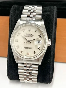 Rolex Datejust 36 RARE Anniversary Dial Jubilee Bracelet Engine-Turned Bez 16220 - Picture 1 of 16