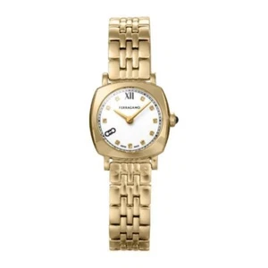 Salvatore Ferragamo Soft Square SFKU00623 Gold Women's Watch New + Box & Paper's - Picture 1 of 1