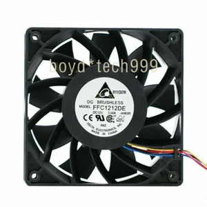 cooling fan For Delta FFC1212DE 120mm 12cm PWM 252CFM 12038 DC 12V 4 wires 3.0A - Picture 1 of 4