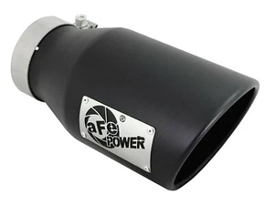 aFe 49T40601-B12 Diesel Exhaust Tip Bolt On Black 4in Inlex x 6in Outlet x 12in - Picture 1 of 7