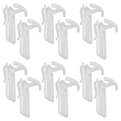  20 Pcs Ganci Per Tende Regolabili Gancetti Tendine Gancio Plastica - Immagine 1 di 4