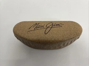 Maui Jim Genuine Tan Basket Weave Clam Hard Shell Case ONLY for Sunglasses - Picture 1 of 3