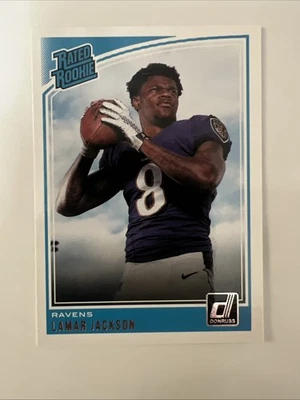 Cartão/cartão nº 2018 Donruss Football Lamar Jackson Rated Rookie 317 - Imagem 1 de 2