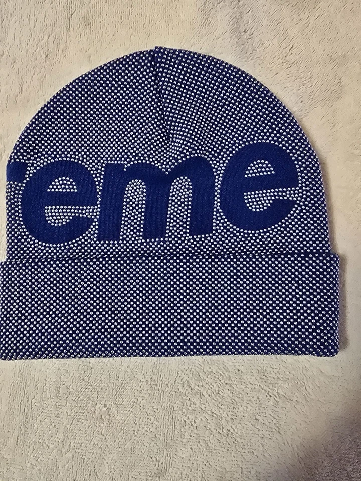 Supreme Studded Knockout Big Logo Beanie Only Available Grey -1 Blue-3 - Image 1 of 4