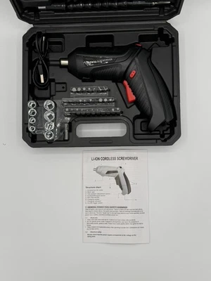 Li-Ion 3.6v Cordless Screwdriver USB Charging 47 pcs BJ2001-47 - Image 1 of 4