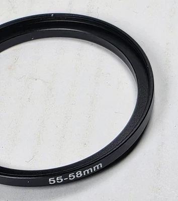Step-up Ring Metal 55-58mm 55mm Lens to 58mm Filter 55mm-58mm 55-58 StepUp - Image 1 of 3