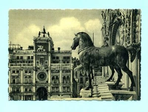 CARTOLINA VENEZIA TORRE DELL OROLOGIO postcard-carte postale-postkarte cartoline - Picture 1 of 1