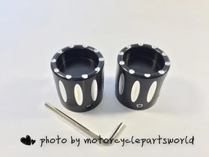 Pack of 2 Contrast Cut Front Axle Nut Cover case for Harley Touring Street Glide - Picture 1 of 8