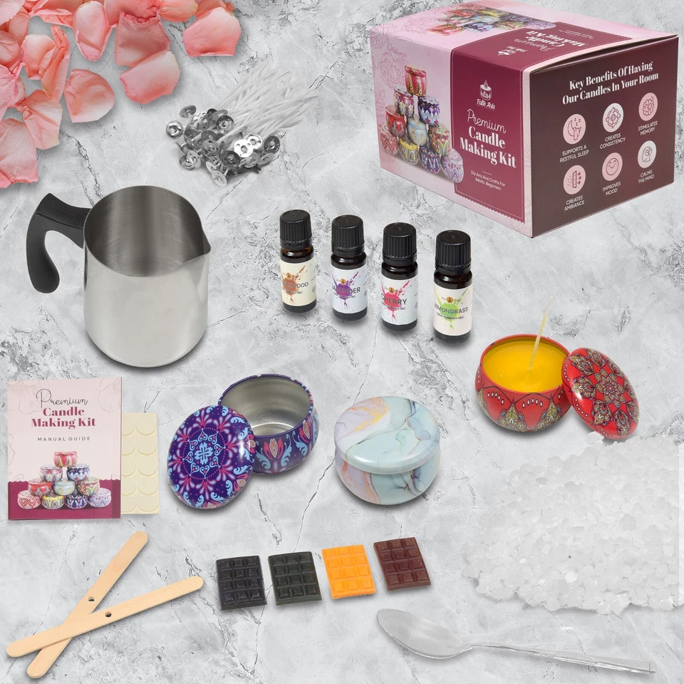 【🎁 Premium Candle Making Kit】Candle Dyes,Fragrance Oil,Candle Tins &  Gift Set - Image 1 of 4