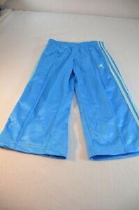 Adidas Girls Size Large Mini Mesh Capri Blue Polyester New with Tags