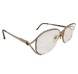 ZIMCO Eyeglass Frame Only Women's G/D Amber Sassy #2 Full Round Gold 55-18-130 - Picture 1 of 10