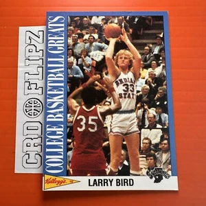 Larry Bird 1992 Kelloggs GRANDES DE BALONCESTO UNIVERSITARIO # 7 de 18 Sycamores Salón de la fama - Imagen 1 de 2