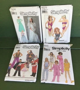 4 Vintage Simplicity Sewing Patterns Wedding Dress, Swimsuits, +2 More LOOK!￼￼ - Picture 1 of 10