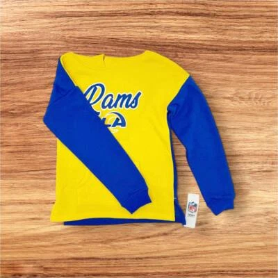 NFL Los Angeles Rams Girls Fleece Hooded Sweatshirt - Yellow - Image 1 of 4