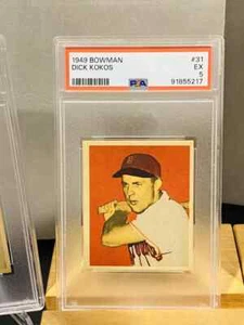 1949 Bowman Dick Kokos #31 PSA 5 EX Rookie RC - Picture 1 of 2