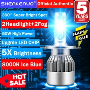 ICE Blue LED Headlight Hi/Low Fog Light Bulbs 8000K for Toyota Tacoma 2012-2015 - Picture 1 of 16