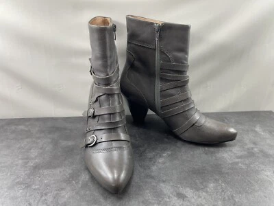 Corso Como Mujer Zapatos Gris 9.5 M Cuero Tirantes Hebilla Punk Botines Botas Foto 1 de 4