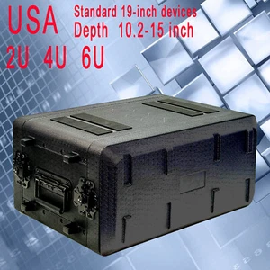 4U Rack Flight Case 15inch Deep Ventilated Rack Case Dustproof for Pro Audio - Picture 1 of 26