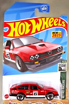 2023 Hot Wheels #185 Retro Racers 10/10 ALFA ROMEO GTV6 3.0 Red w/Chrome Rim 4Sp - Image 1 of 4