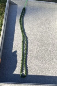 High Quality 24 in 108 Beautiful Green Nephrite Jade 5.8mm bead Necklace A931 4 - Picture 1 of 11