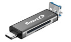 SMartQ SD Card Reader+64GB SD Card,3-in-1 USB 3.0/USB C/MicroUSB,OTG Card Reader