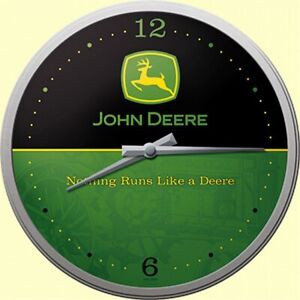John Deere Nostalgie Wanduhr Glas,31 cm Wall Clock,Neu