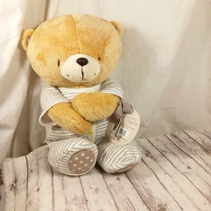 Oso de peluche Hallmark Forever Friends tostado peluche a rayas pijamas 12" nuevo con etiquetas *leer - Imagen 1 de 14