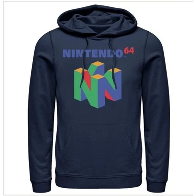 Sudadera con Capucha Nintendo 64 Azul Gráfico Talla M Juegos Atletismo Streetwear Foto 1 de 4