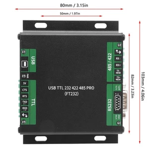 9 In 1 USB TTL RS232 RS422 RS485 PRO FT232RL Chip Industrial Isolated USB To NEW - Afbeelding 1 van 12