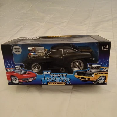 2000 Muscle Machines Funline  1969 Chevrolet Camaro Black 1/18 '69 Chevy NIB - Image 1 of 4