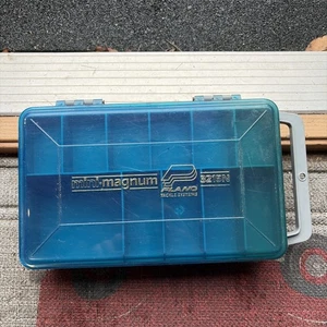 Plano 3215 Mini Magnum Pocket Pak 2-seitige Angelgerätebox BLAU Vintage - Bild 1 von 9