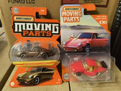 Matchbox Moving Parts RED & Brown 80 PORSCHE 911 TURBO SET FREE US SHIPPING! - Image 1 of 2