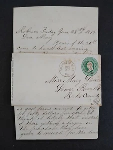 Pa: Scarlets Mill 1872 Cover + Letter, DPO Berks Co to Lower Bern, Pa - Bild 1 von 6