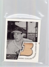 2001 Bowman Heritage '48 Reprints Relics #BHMBF Bob Feller Seat (chip/pic 3)
