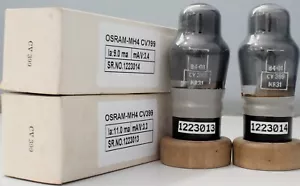 MH4 CV399 Osram NOS schwarz beschichtetes Glas Made in England AVO160 Menge 1 passendes Paar - Bild 1 von 6